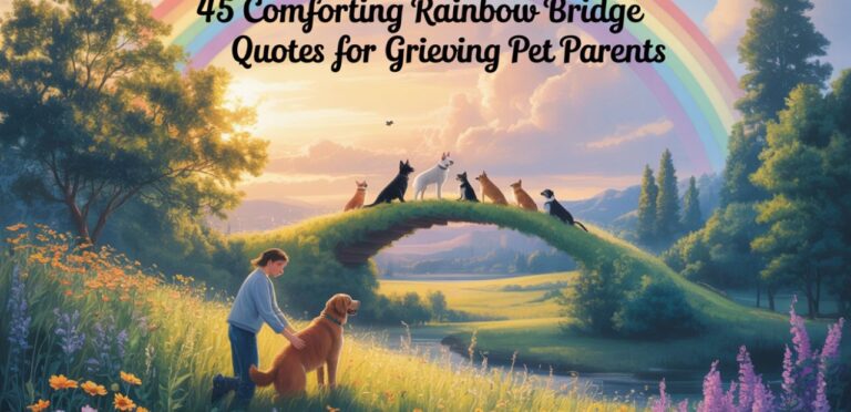45 Comforting Rainbow Bridge Quotes For Grieving Pet Parents
